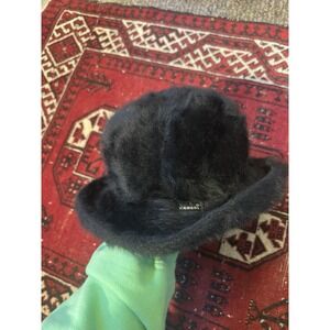 Kangol Vintage Angora Black Fuzzy  Hat Funky UK
